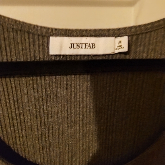 JustFab Gray Button Dress - Picture 4 of 4